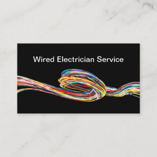 Tarjeta De Visita Servicio de electricista moderno diseño cableado
