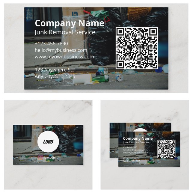 Tarjeta De Visita Servicio de Eliminación de Basura (Junk Removal Service Business Card
)