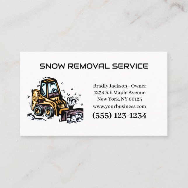 Tarjeta De Visita Servicio de eliminación de nieve profesional (Anverso)