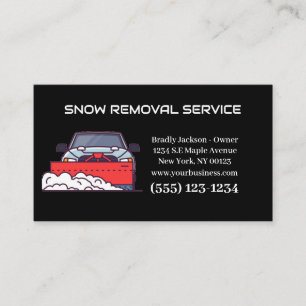 Tarjeta De Visita Servicio de eliminación de nieve profesional