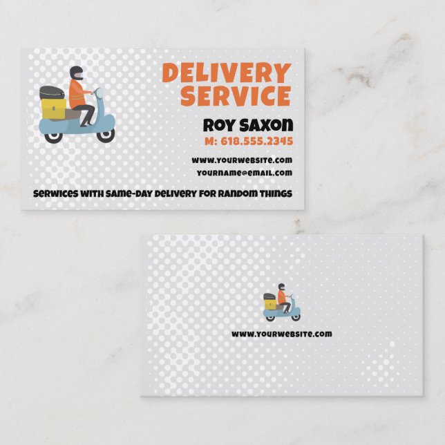 Tarjeta De Visita Servicio de entrega | Correo (Anverso / Reverso)