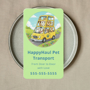 Tarjeta De Visita Servicio de entrega de mascotas de élite Chofer de
