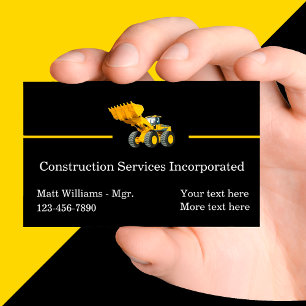 Tarjeta De Visita Servicio de excavación de construcción moderna