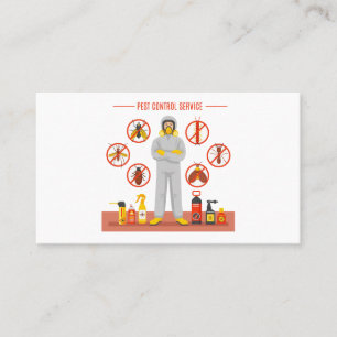 Tarjeta De Visita Servicio de Exterminador de Control de Plagas