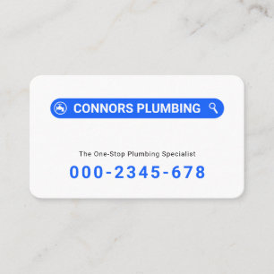 Tarjeta De Visita Servicio de fontanería minimalista simple