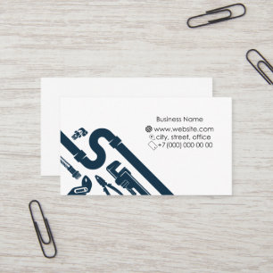 Tarjeta De Visita Servicio de fontanería y fontanería de tuberías de