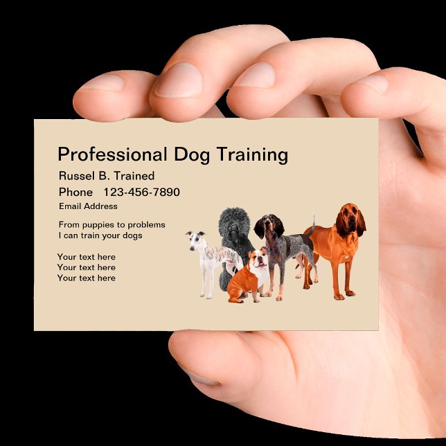 Tarjeta De Visita Servicio de formación profesional de perros (Subido por el creador)