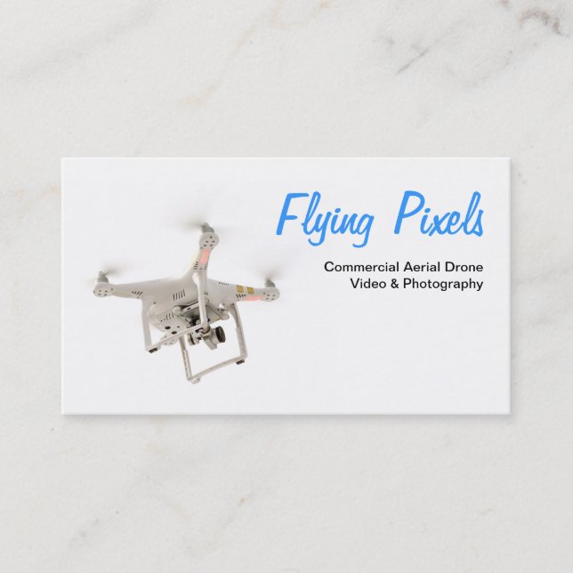 Tarjeta De Visita Servicio de fotografía y vídeo por drones aéreos (Anverso)