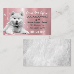 Tarjeta De Visita Servicio de Grooming de Mascota de Perro de Martil