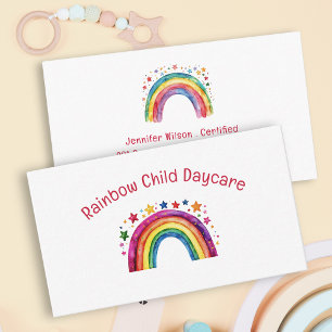 Tarjeta De Visita Servicio de Guardería Infantil Arcoíris