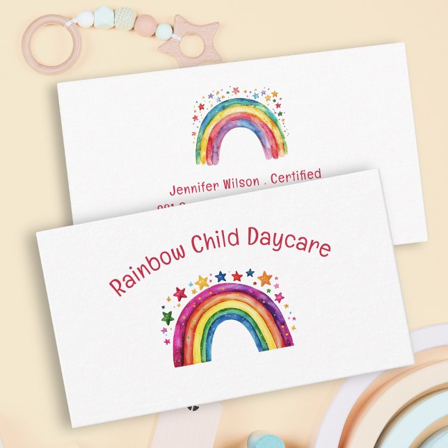Tarjeta De Visita Servicio de Guardería Infantil Arcoíris (Subido por el creador)