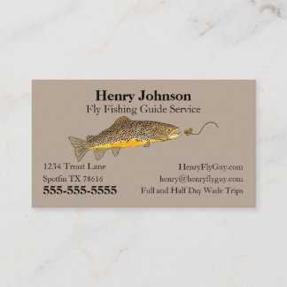 Tarjeta De Visita Servicio de guía de pesca de mosca