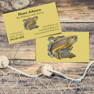 Tarjeta De Visita Servicio de guía de pesca de mosca
