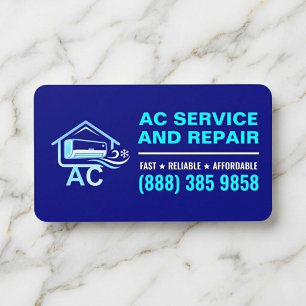 Tarjeta De Visita Servicio de Instalación y Reparación de AC   Aire 