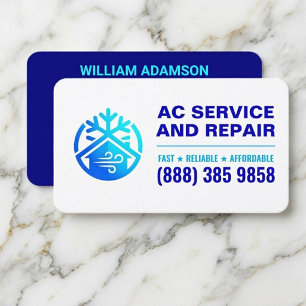 Tarjeta De Visita Servicio de Instalación y Reparación de AC Aire