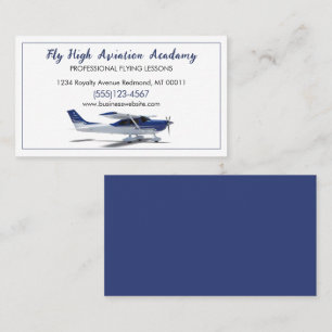 Tarjeta De Visita Servicio de Instructor de Aviación de Vuelo en Avi