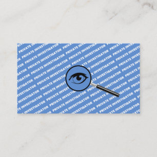 Tarjeta De Visita Servicio de Investigación Privada Agencia de Detec