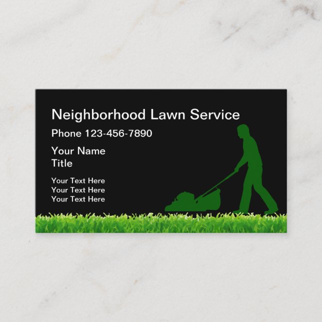 Tarjeta De Visita Servicio de jardín de vecindad (Anverso)