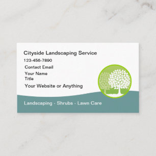 Tarjeta De Visita Servicio de jardinería moderno y elegante