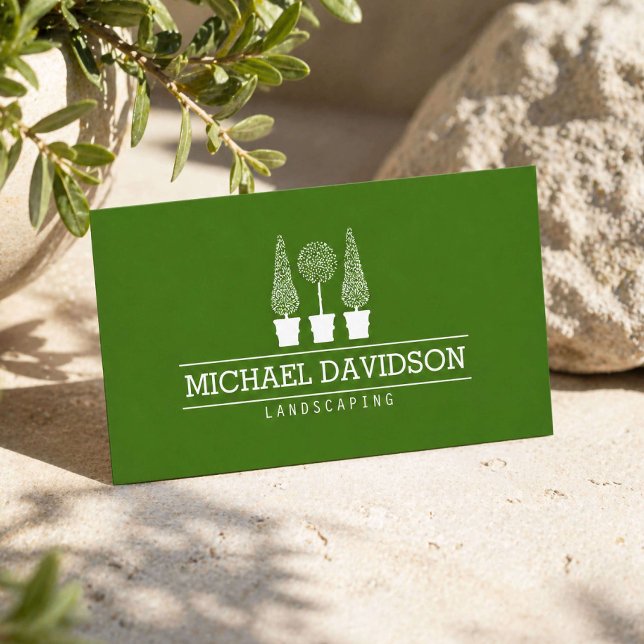 Tarjeta De Visita Servicio de Jardinería Verde (Subido por el creador)