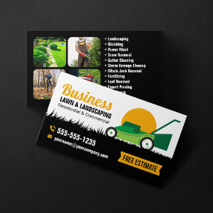 Tarjeta De Visita Servicio de Jardinería y Paisajismo Green Orange L