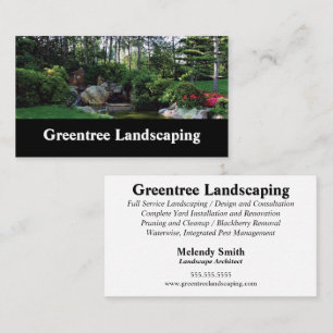Tarjeta De Visita Servicio de Jardinería y Paisajismo Lovely Garden
