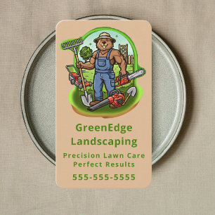 Tarjeta De Visita Servicio de jardinería y paisajismo rústico profes