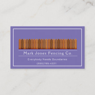 Tarjeta De Visita Servicio de la empresa de cercas