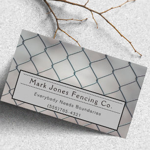 Tarjeta De Visita Servicio de la empresa de cercas