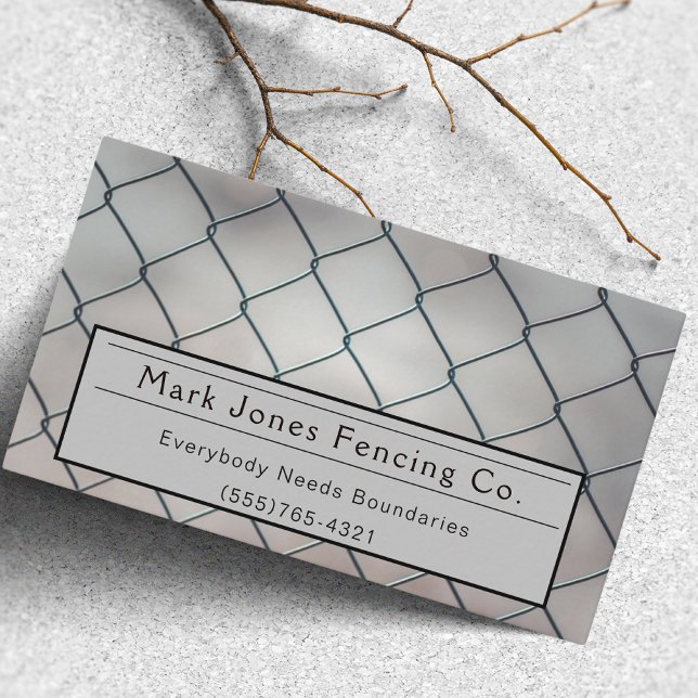 Tarjeta De Visita Servicio de la empresa de cercas (Subido por el creador)