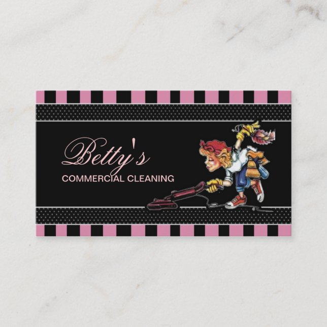 Tarjeta De Visita Servicio de la limpieza (Anverso)