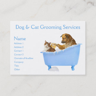 Tarjeta De Visita Servicio de la preparación del perro y del gato