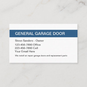 Tarjeta De Visita Servicio de la puerta del garaje