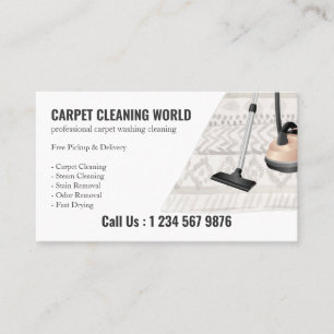 Tarjeta De Visita Servicio de lavado de alfombras