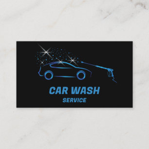 Tarjeta De Visita Servicio de lavado de autos con lavado a presión y
