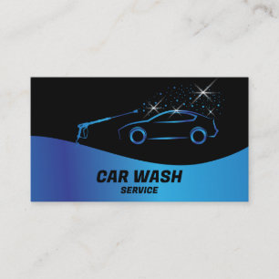 Tarjeta De Visita Servicio de lavado de coches con lavado a presión