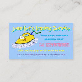Tarjeta De Visita Servicio de lavandería de planchado personalizado 