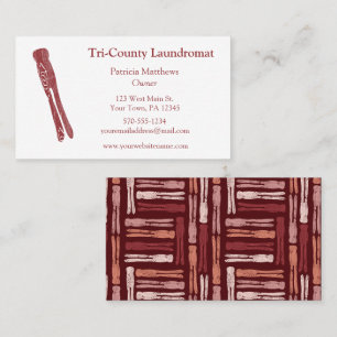 Tarjeta De Visita Servicio de lavandería, lavandería, lavado y ple