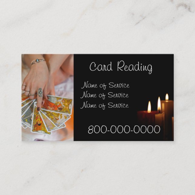Tarjeta De Visita Servicio de lectura de tarjetas, Tarot ,ect (Anverso)