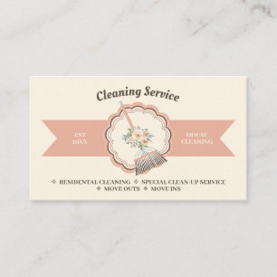 Tarjeta De Visita Servicio de limpieza ama de llaves doncella limpie