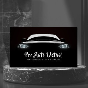 Tarjeta De Visita Servicio de limpieza automática de detalles del co