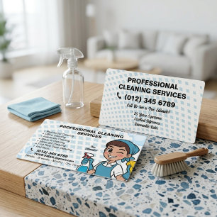 Tarjeta De Visita Servicio de limpieza Blue Diamond de limpieza de d