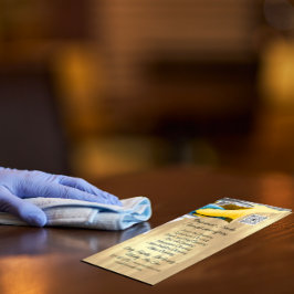 Tarjeta De Visita Servicio de limpieza Casa Conservando Oro de Foto 