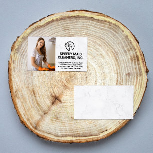 Tarjeta De Visita Servicio de limpieza   Cepa de limpieza para mujer