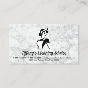 Tarjeta De Visita Servicio de limpieza   Classic Maid
