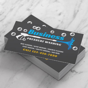 Tarjeta De Visita Servicio de limpieza con hidrolimpiadora de alta p