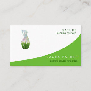 Tarjeta De Visita Servicio de limpieza de botellas de pulverización 