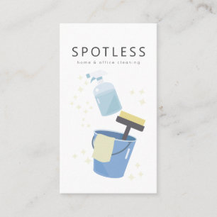 Tarjeta De Visita Servicio de limpieza de botellas y cubos de pulver