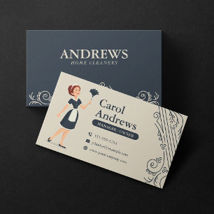 Tarjeta De Visita Servicio de limpieza de casas Ama de llaves limpie