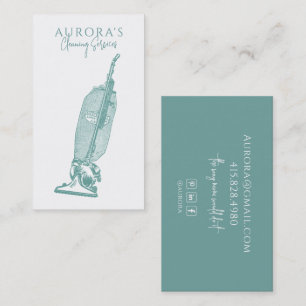 Tarjeta De Visita Servicio de limpieza de casas Aspiradora